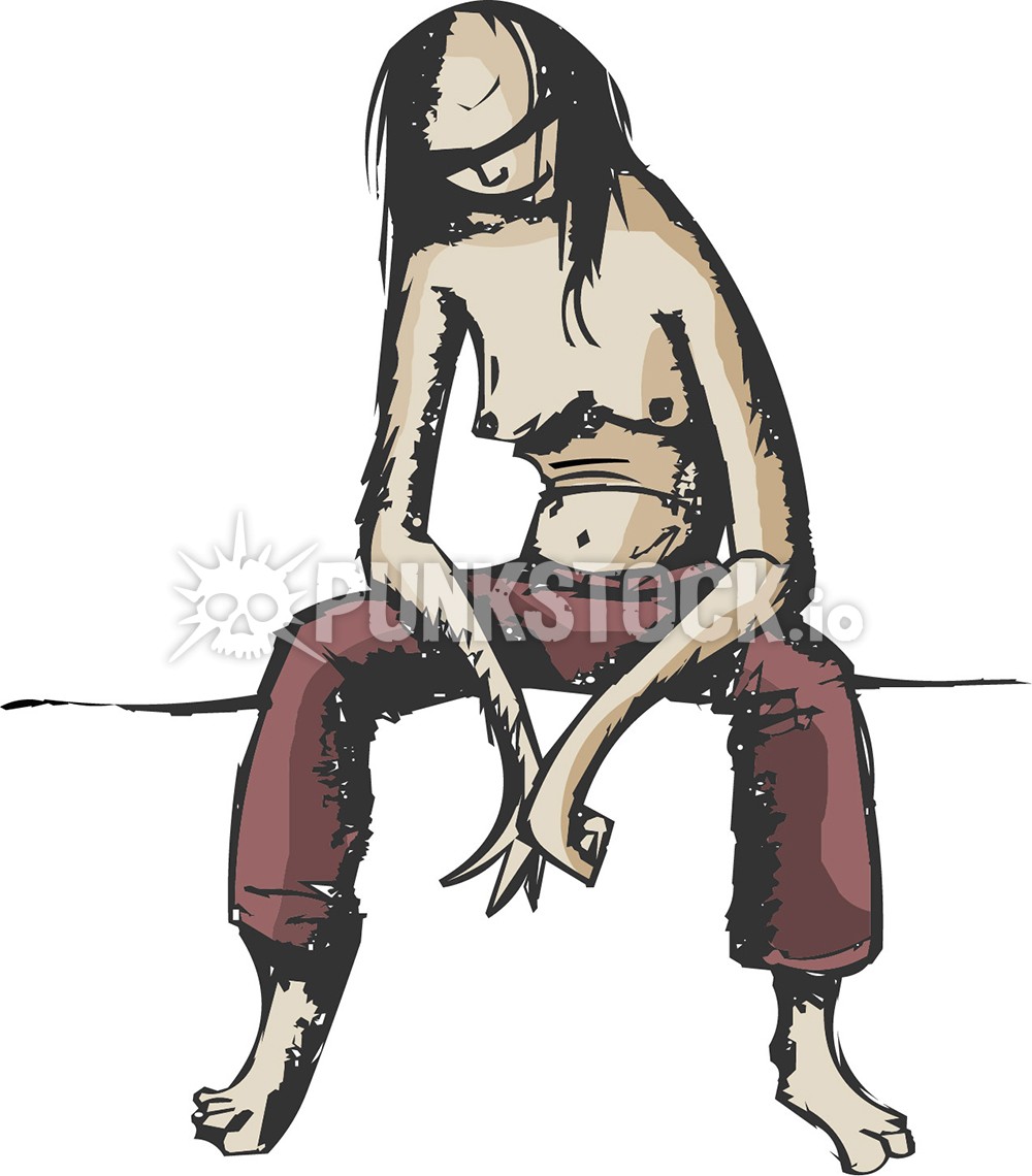 Sit sitting man vector graphic