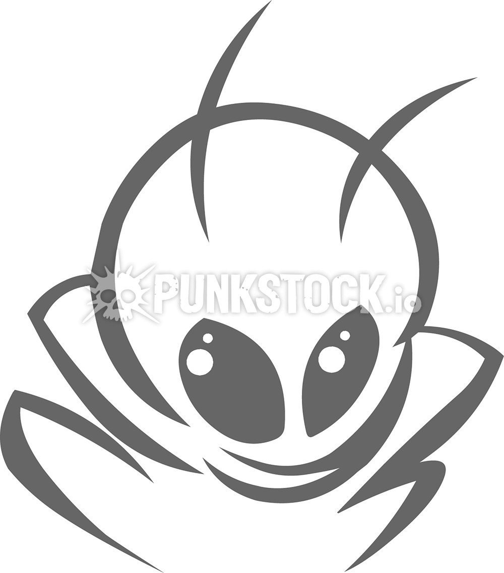 Alien e.t. extra terrestrial vector graphic