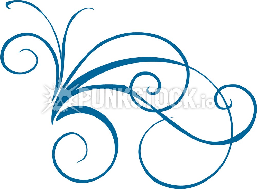 Ornamental flourish decorative flourish vector graphic