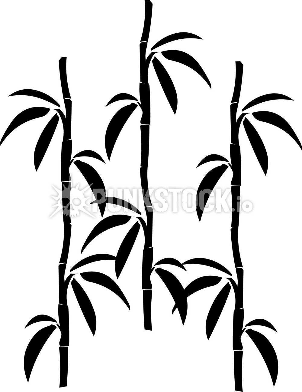 Black bamboo vector graphic