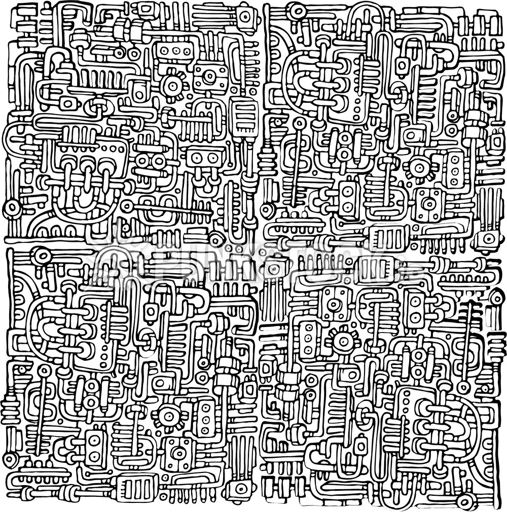Line lines drawing vector graphic