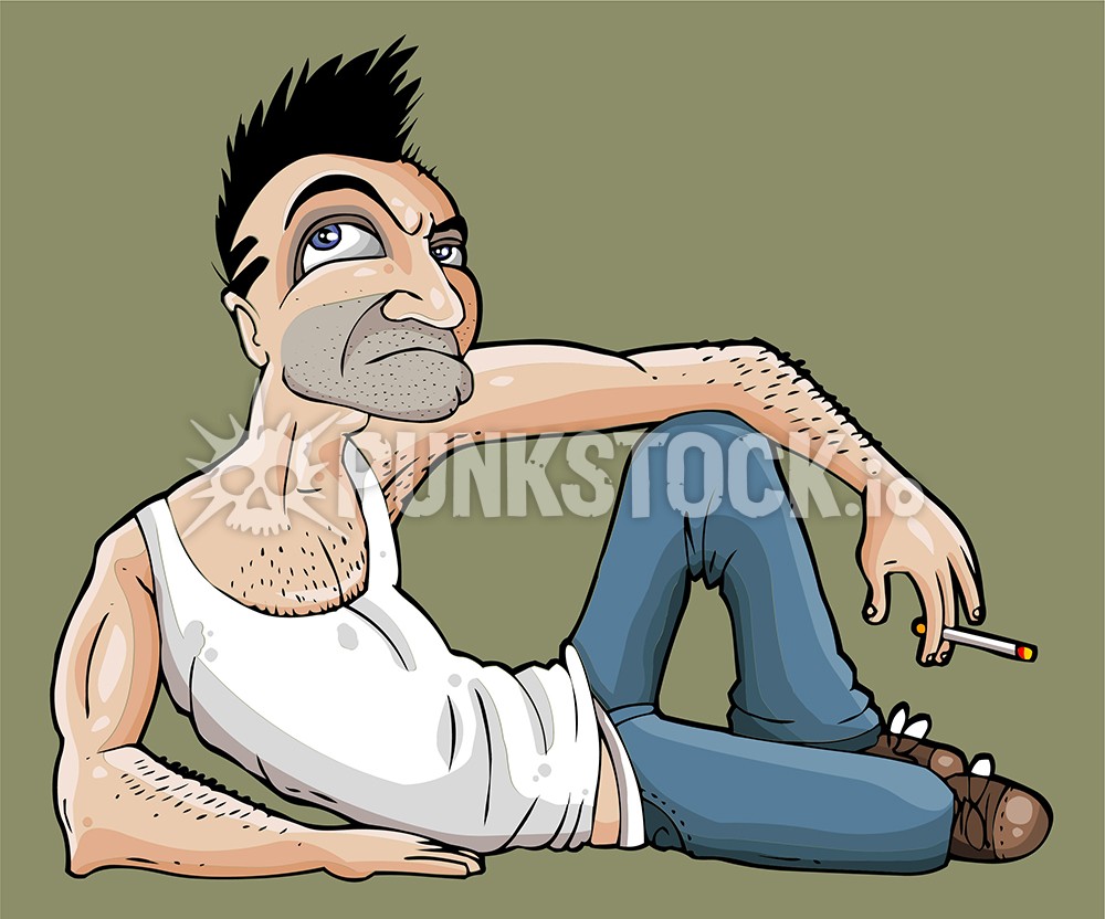 Man guy sit vector graphic