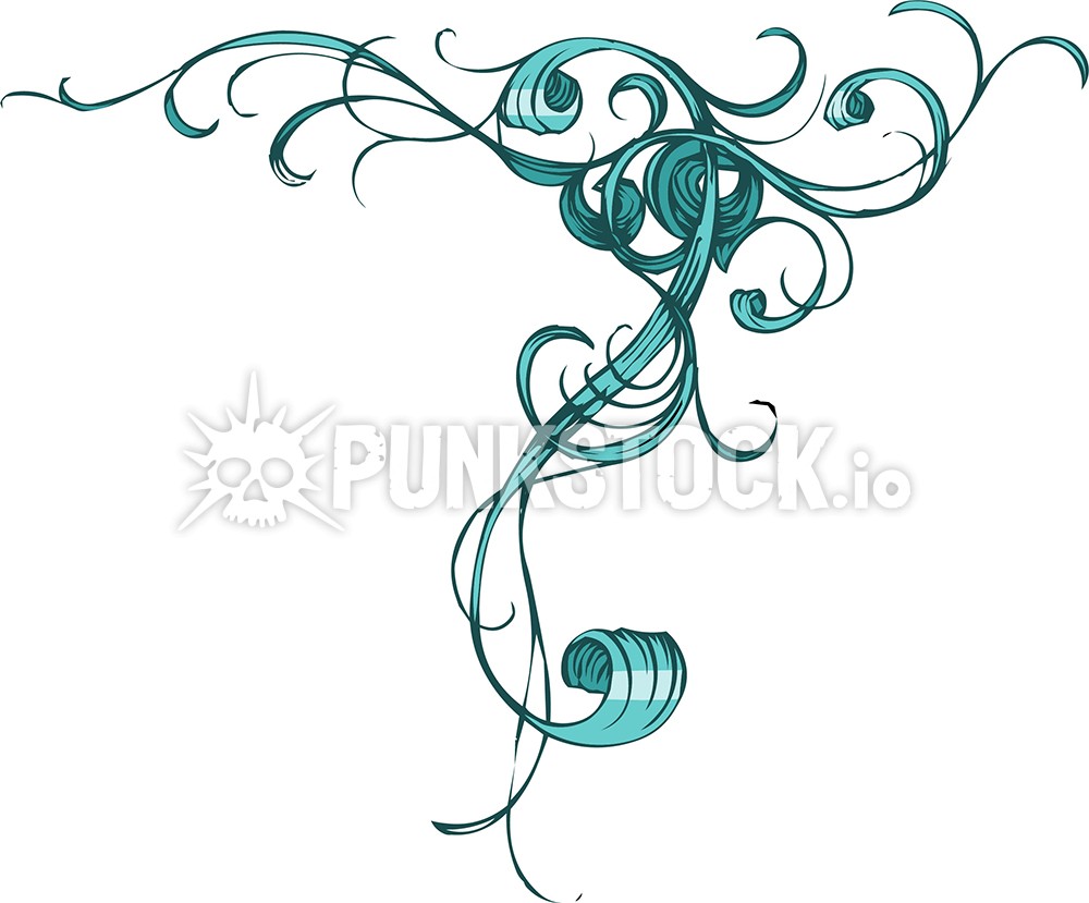 Ornamental flourish decorative flourish vector graphic