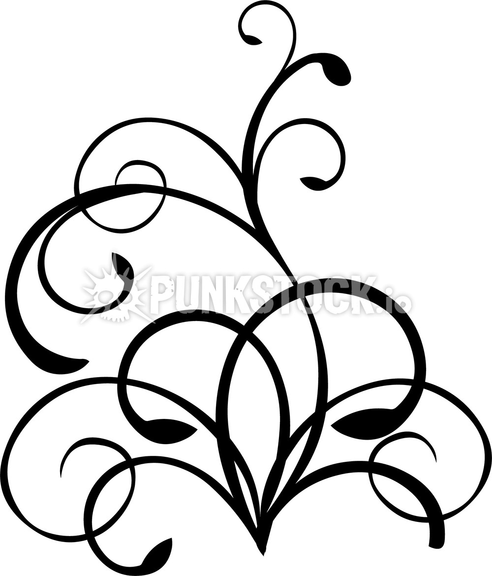 Ornamental flourish decorative flourish vector graphic