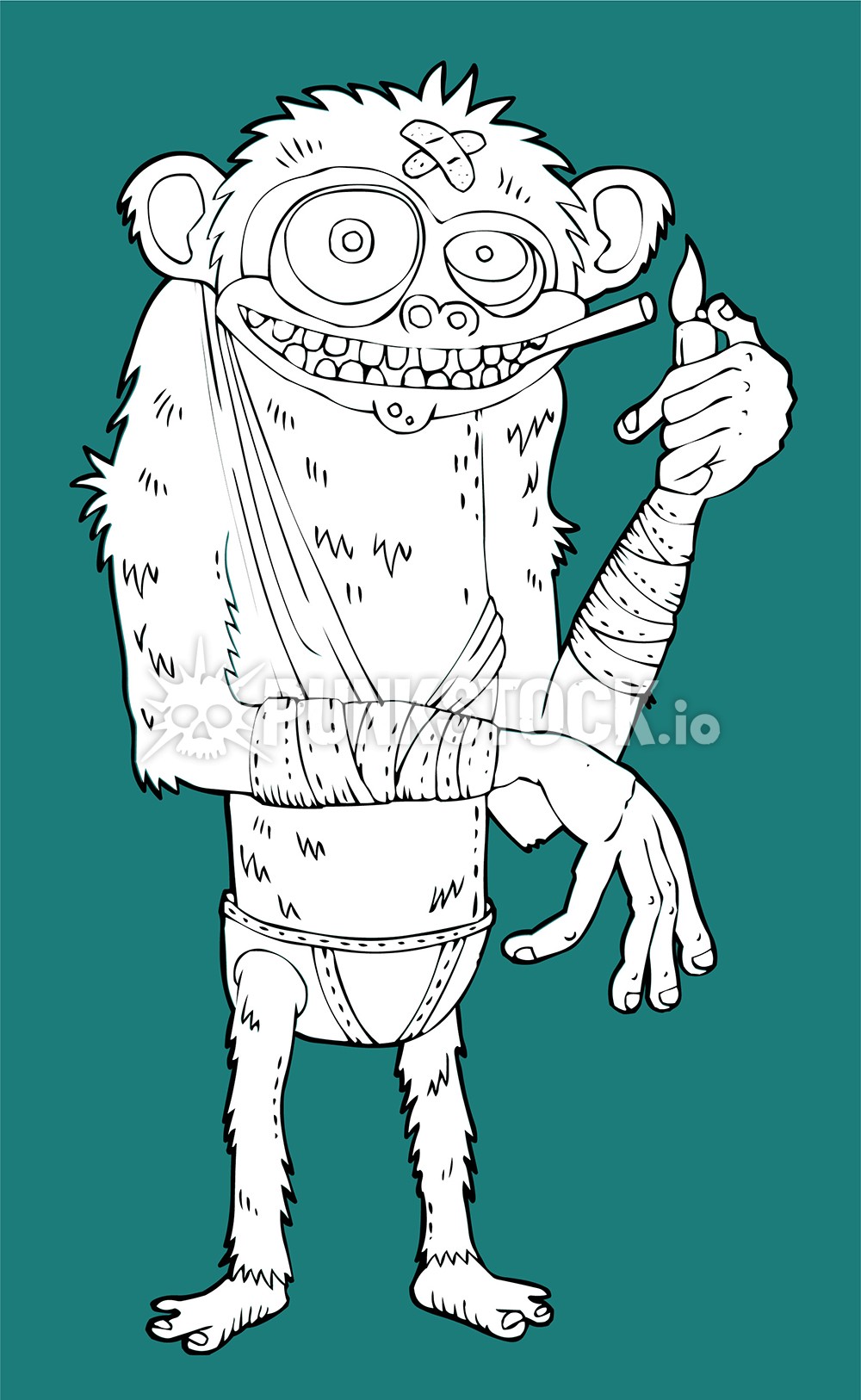 Monkey monkey man ape vector graphic
