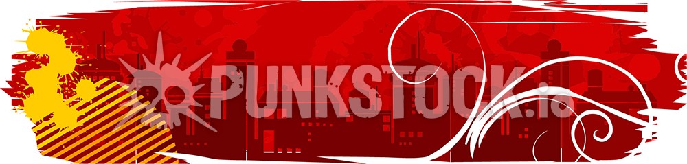 Red banner vector graphic