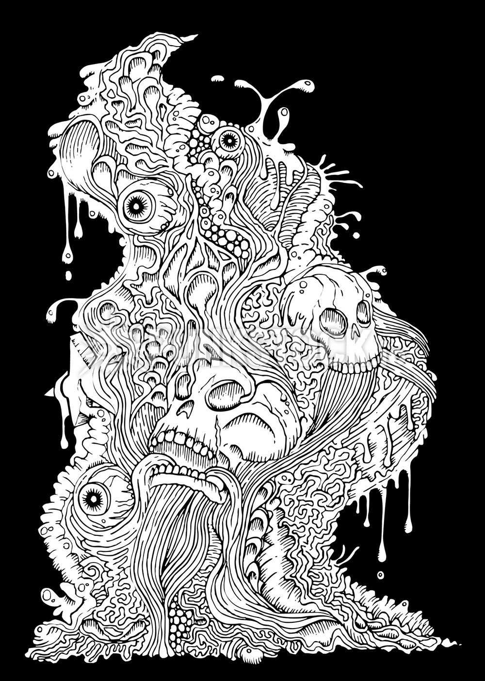 Grunge punk sludge vector graphic