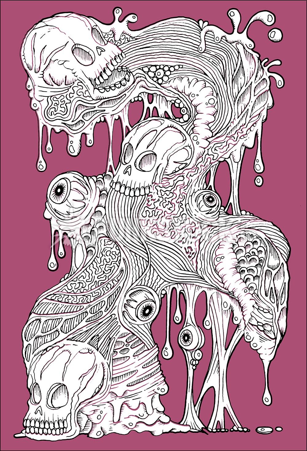 Grunge punk sludge vector graphic