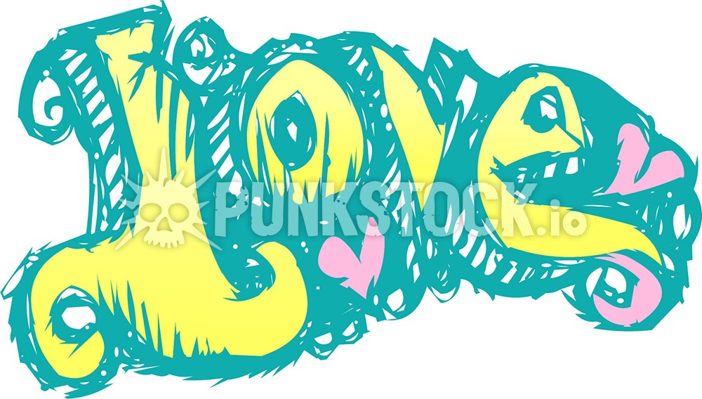 Love grafitti graffitti vector graphic