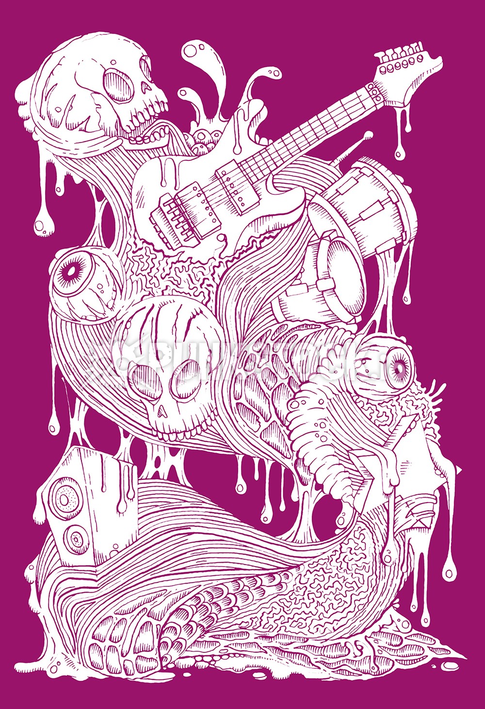Grunge punk sludge vector graphic
