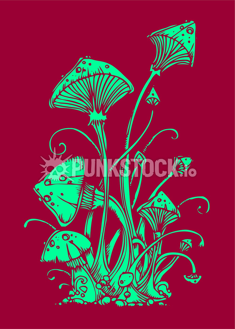 Mushroom mushrooms toadstools vector graphic