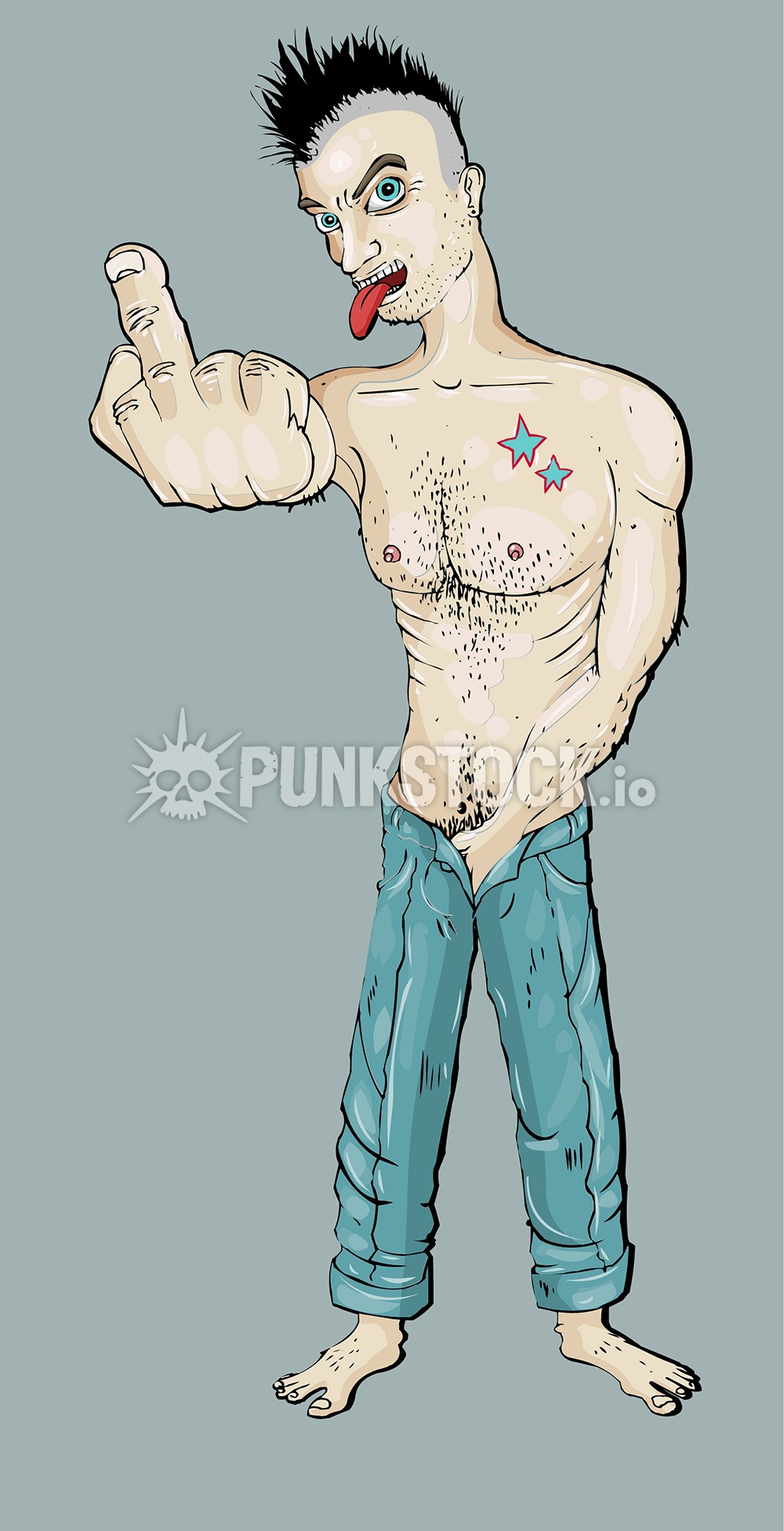 Punk man guy vector graphic