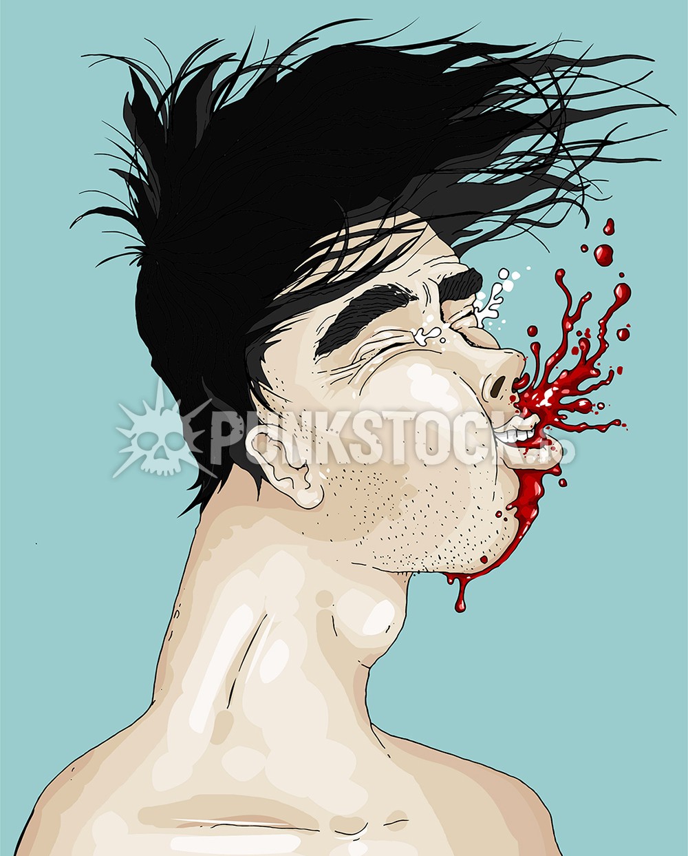 Man guy fifht vector graphic