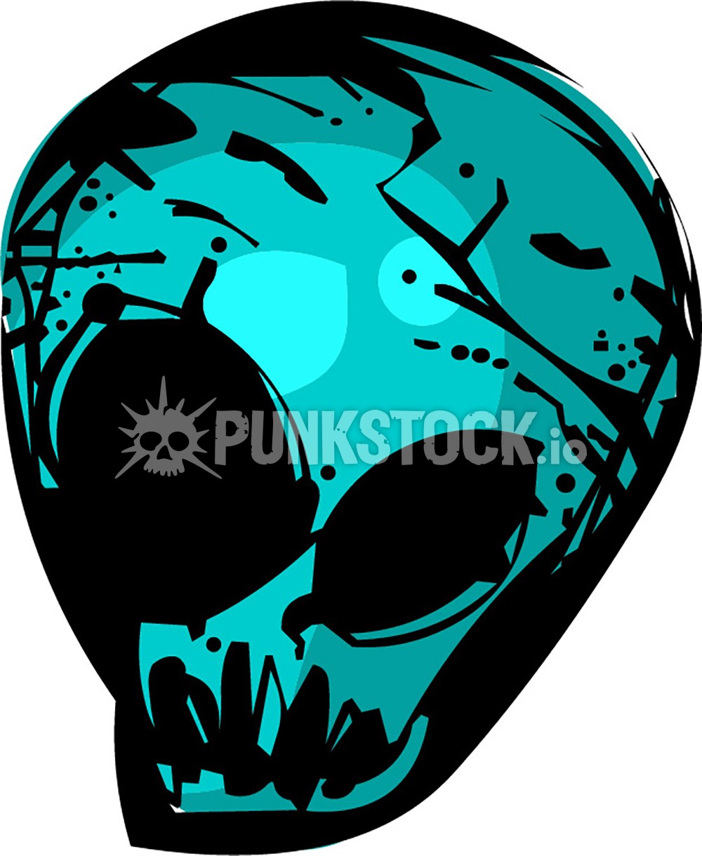 Skull skulls blue vector graphic