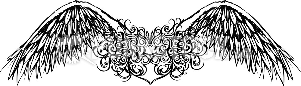 Wing wings tattoo vector graphic
