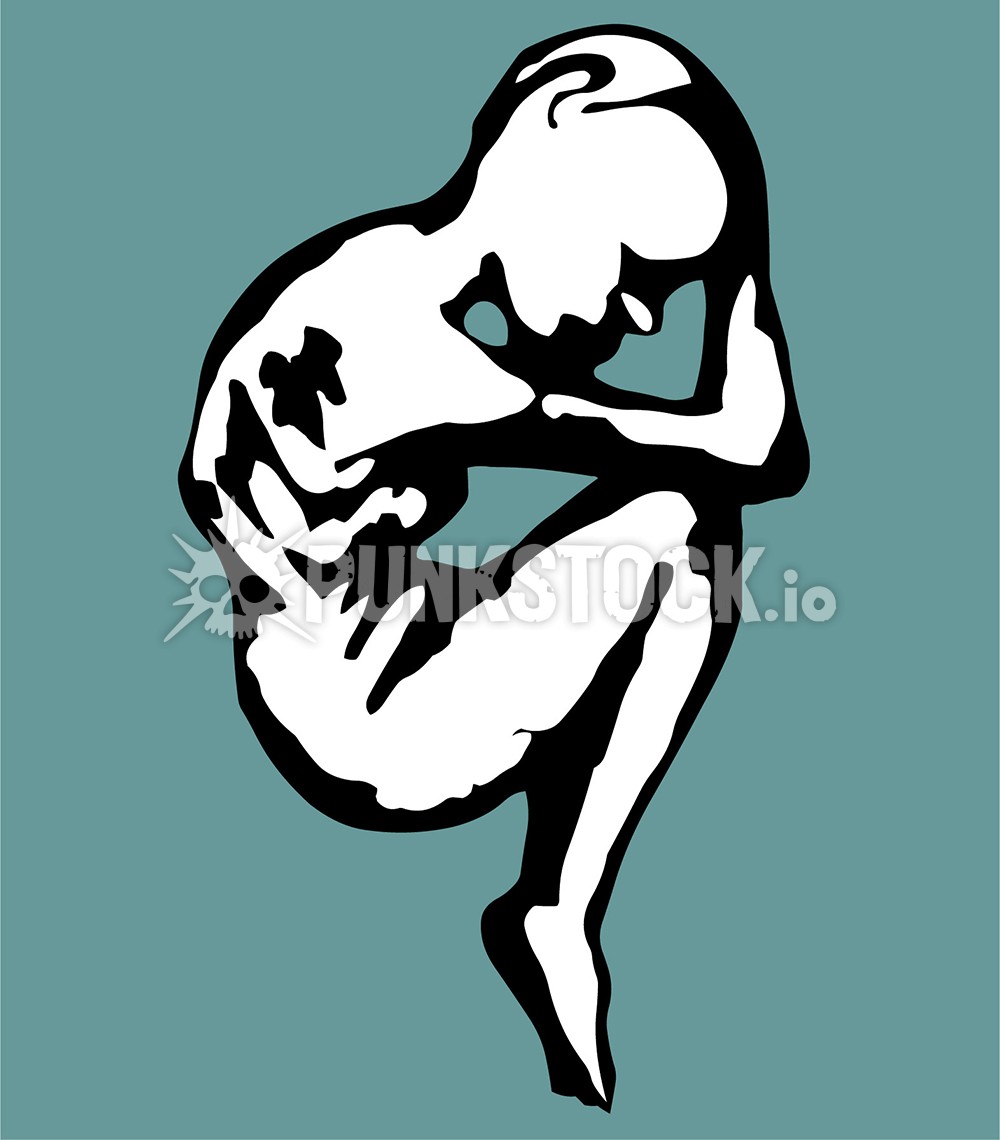 Fetus fetus position sleep vector graphic