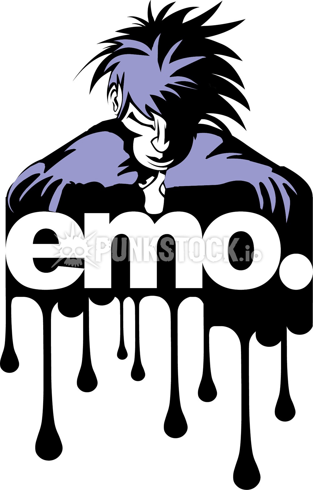 Emo kid kids vector graphic