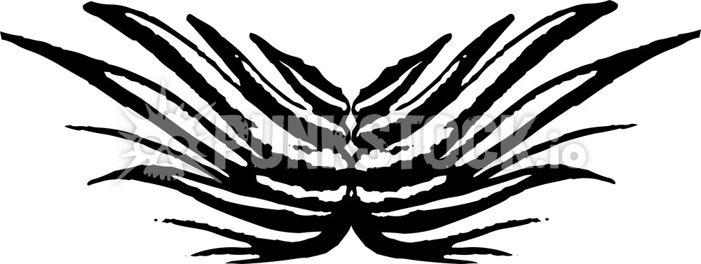 Stamp stamped wing vector graphic