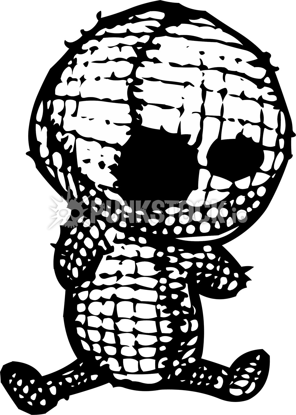 Sketch sketched doll vector graphic