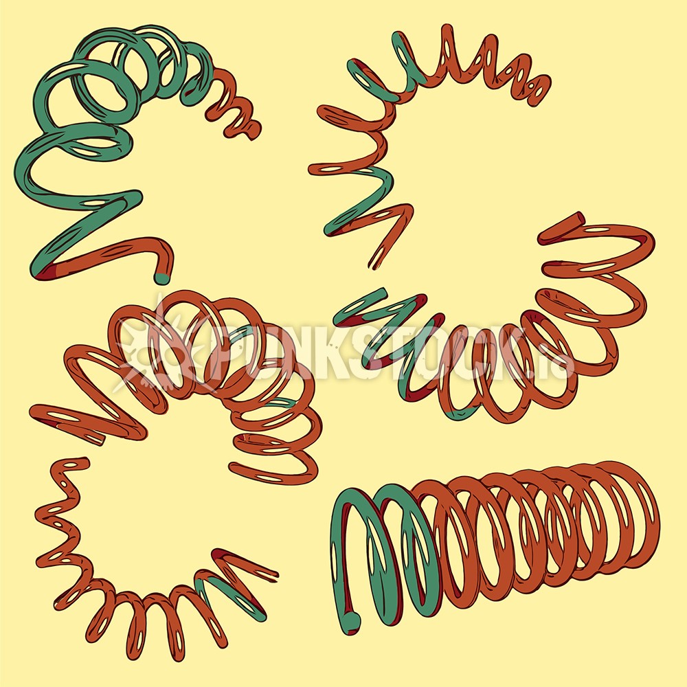 Spring springs coil vector graphic