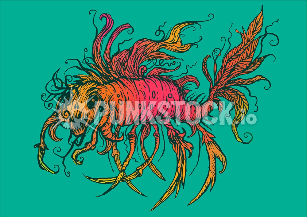 Fish sea creature goldfish vector graphic