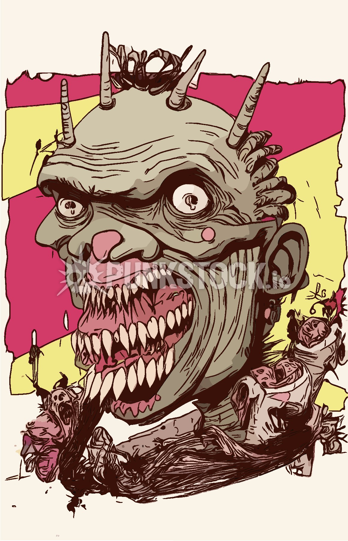 Face head teeth vector graphic