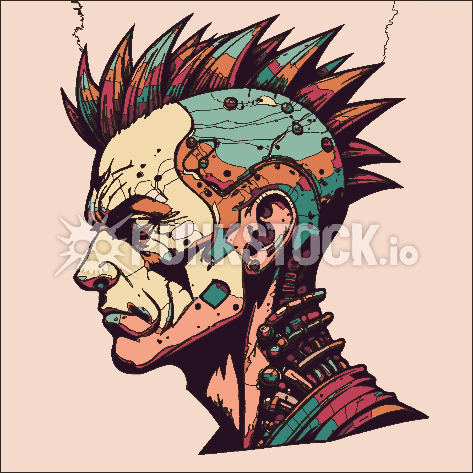 Man guy face vector graphic