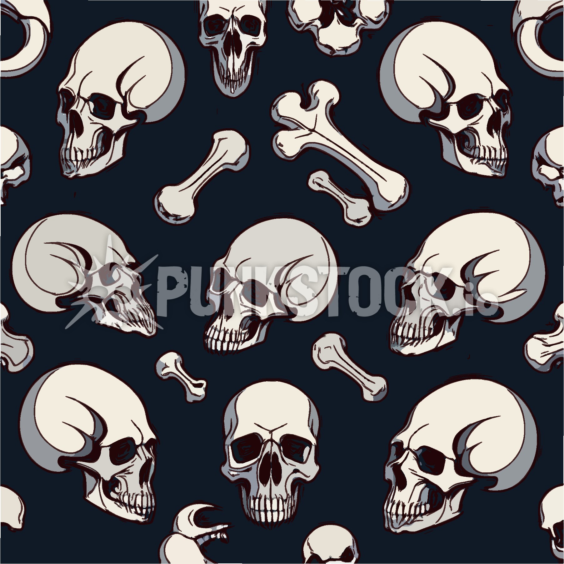 Skull skulls round vector graphic