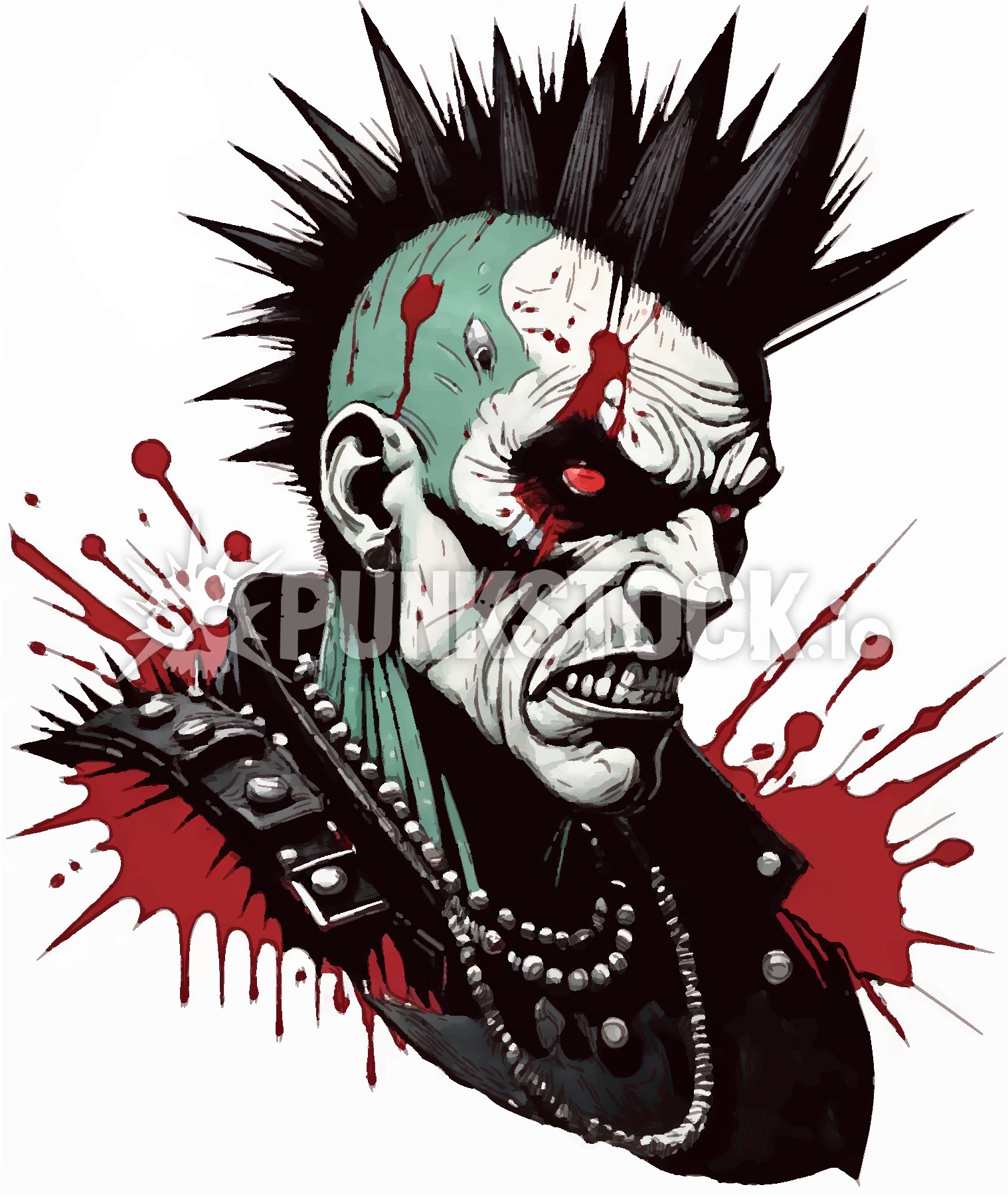 Man guy spikes vector graphic