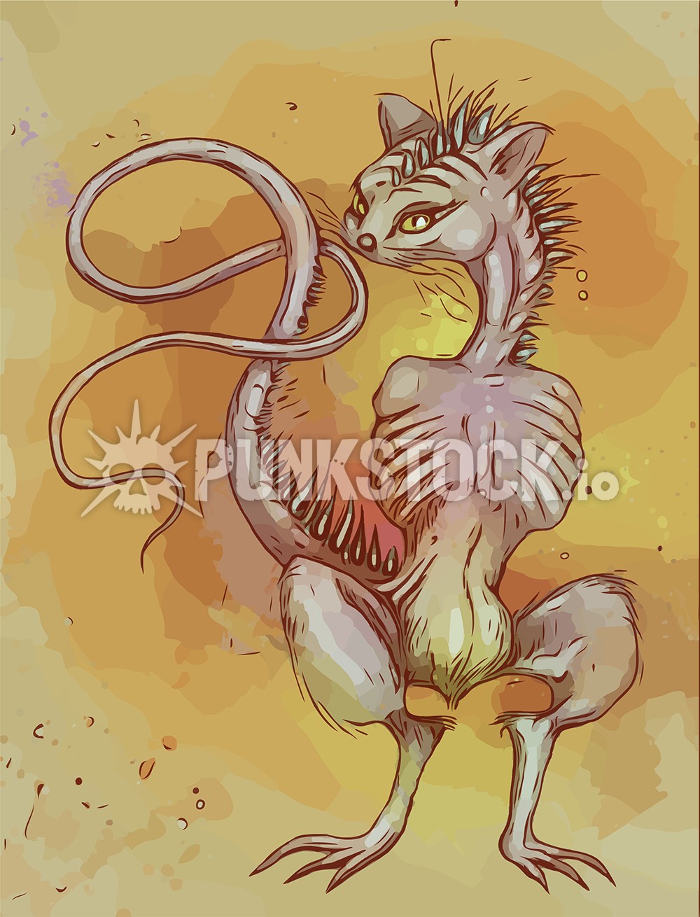 Creature ribs ribbed vector graphic