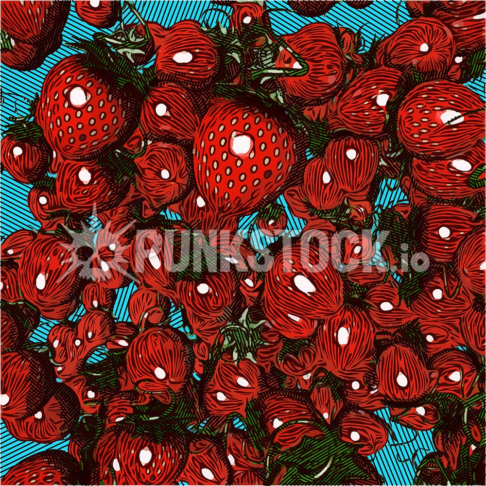 Red strawberry strawberries vector graphic