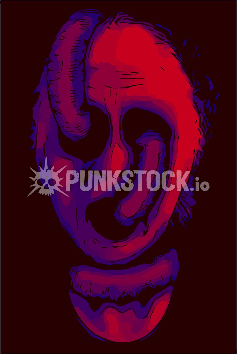 Face eye sockets eyes vector graphic