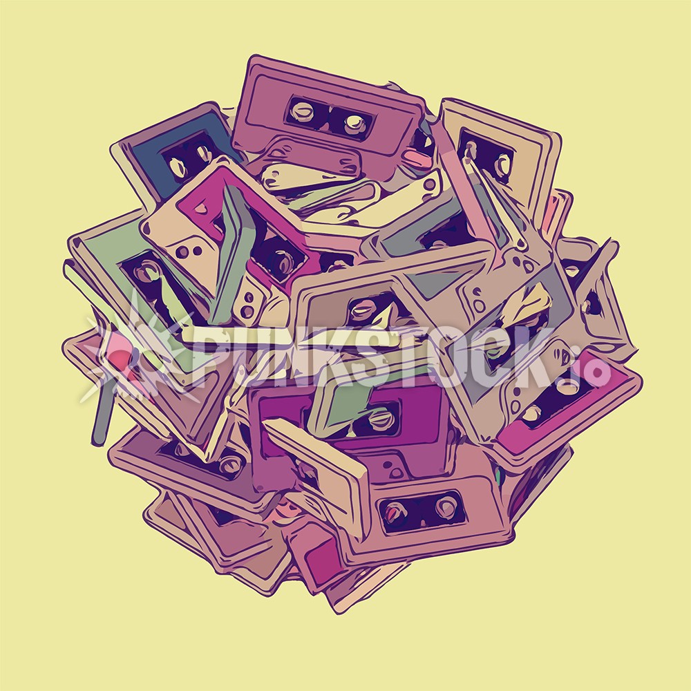 Tape tapes cassette vector graphic