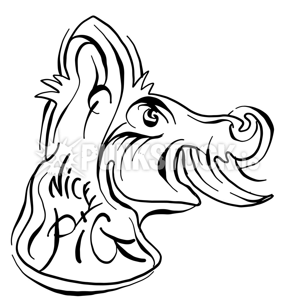 Pig warthog hog vector graphic