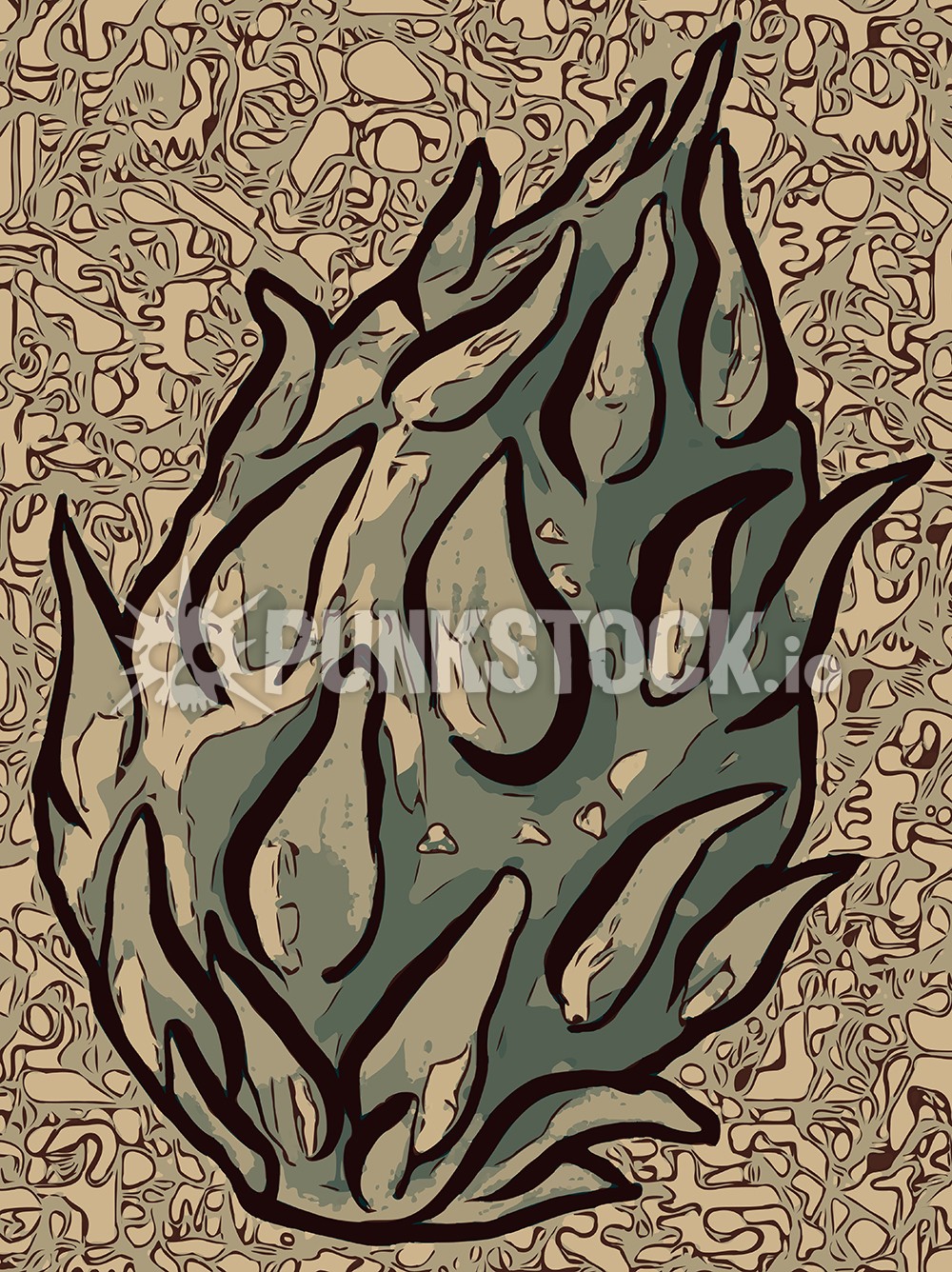 Fruit dragonfruit dragon fruit vector graphic