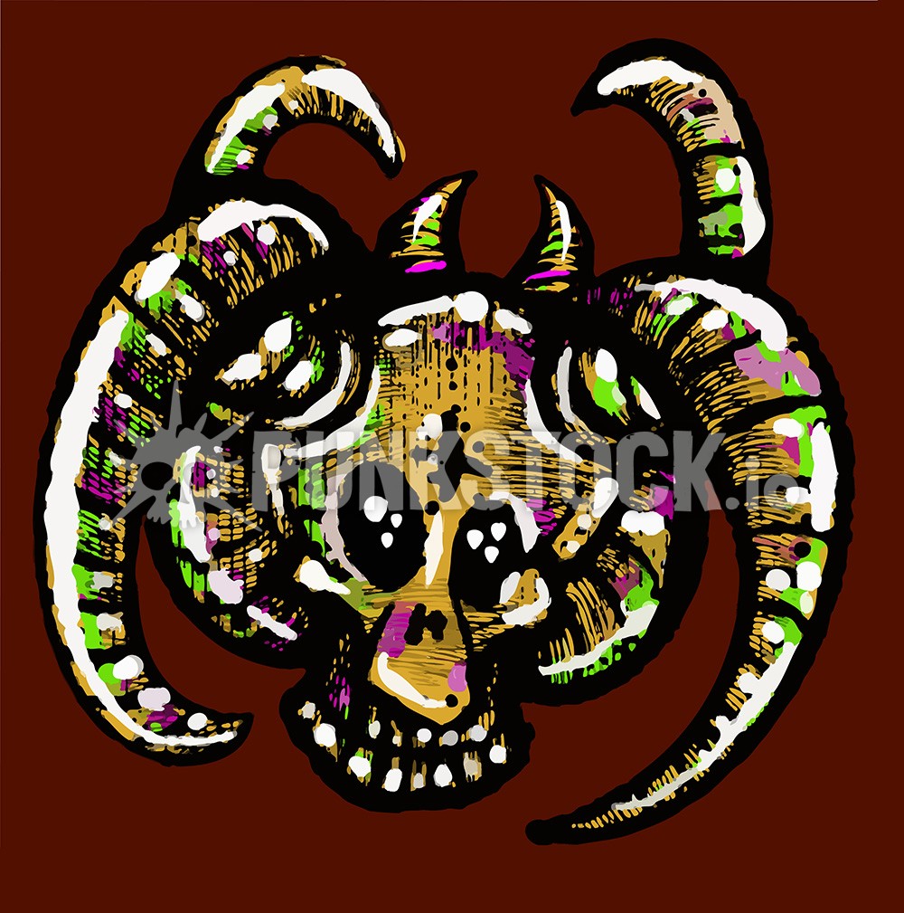 Horn horned horns vector graphic