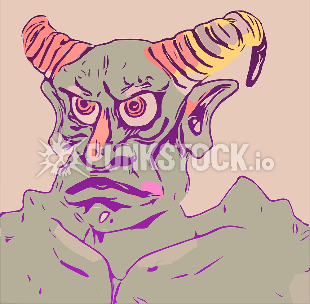 Goblin devil demon vector graphic
