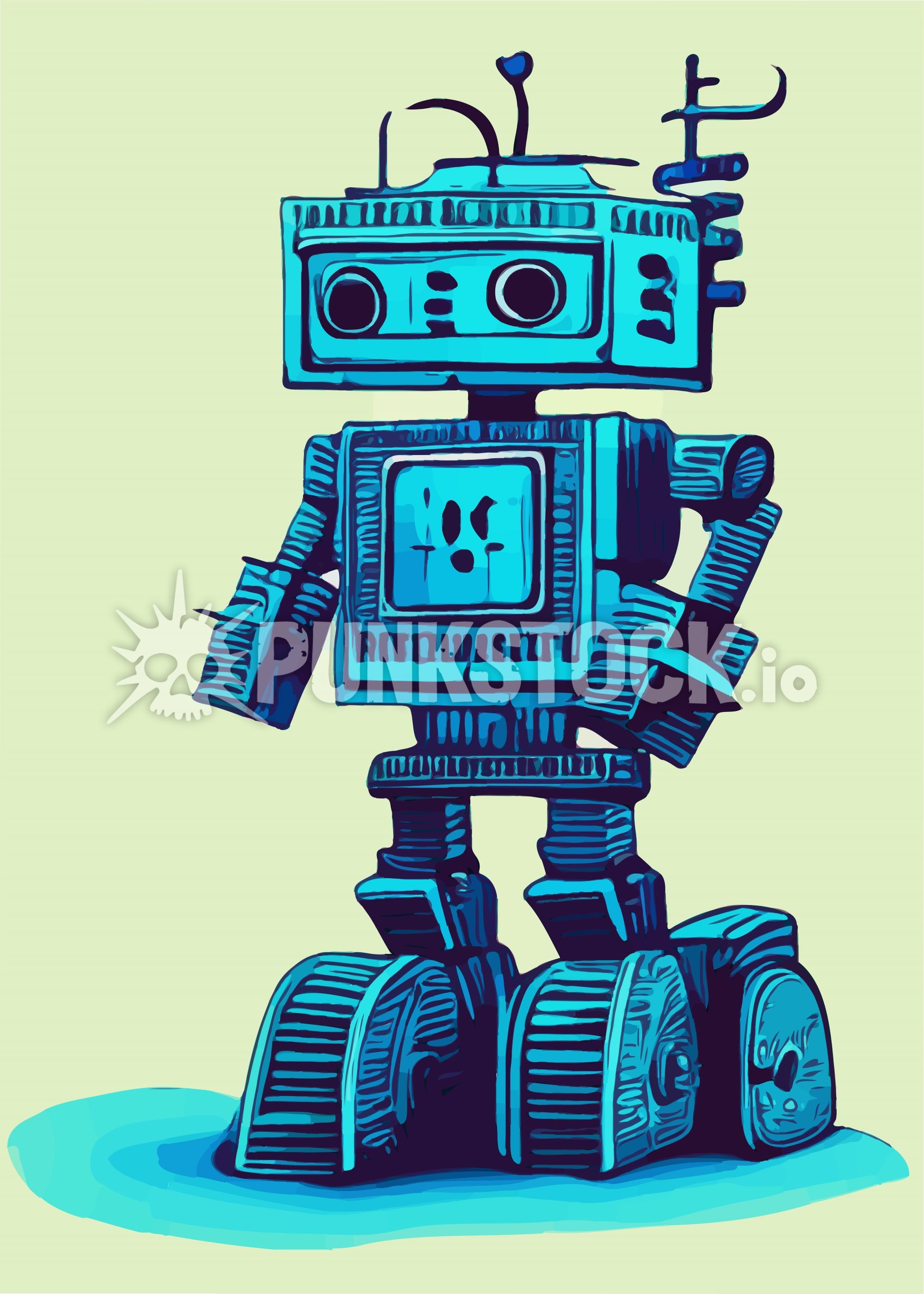 Robot robots android vector graphic