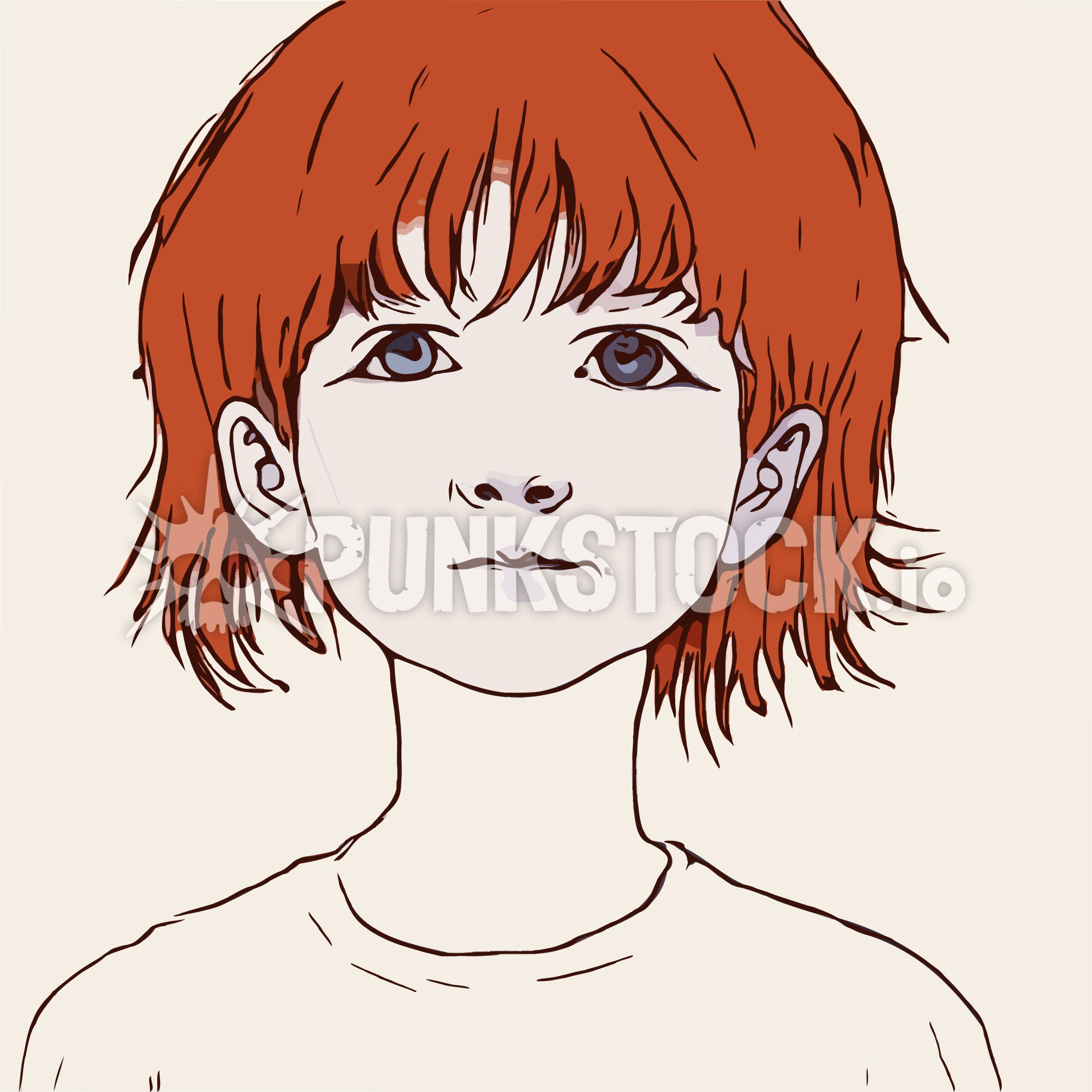 Red hair red head redhead vector graphic