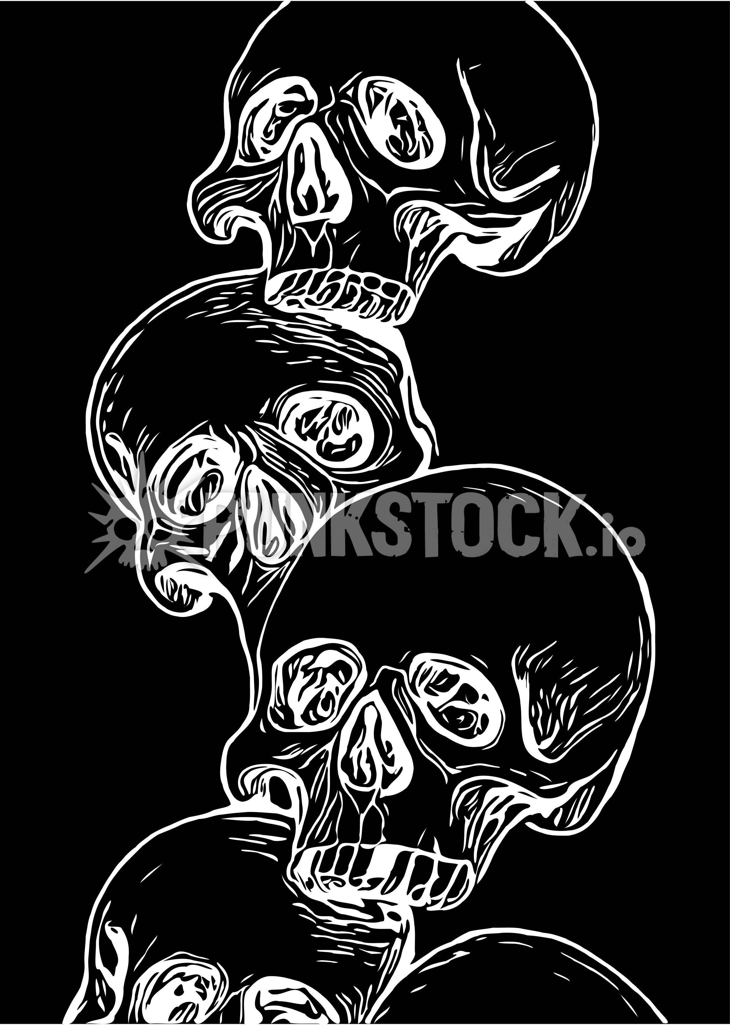 Skull skulls pile vector graphic