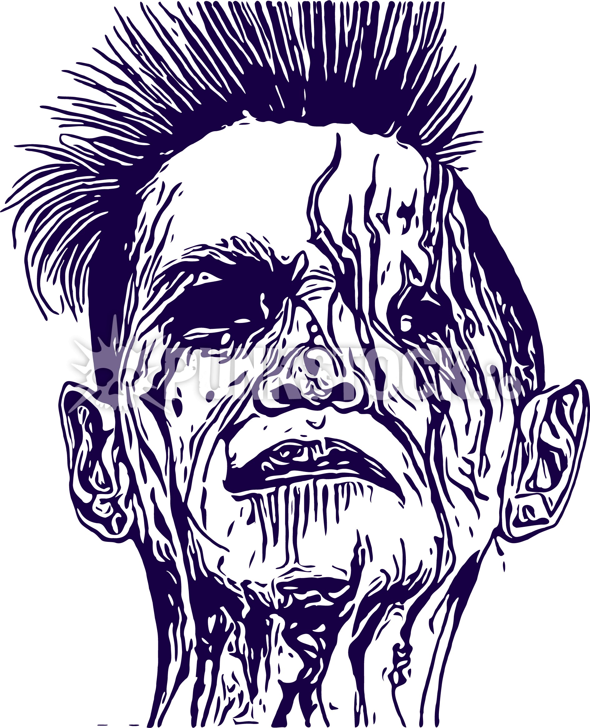 Face head punk vector graphic