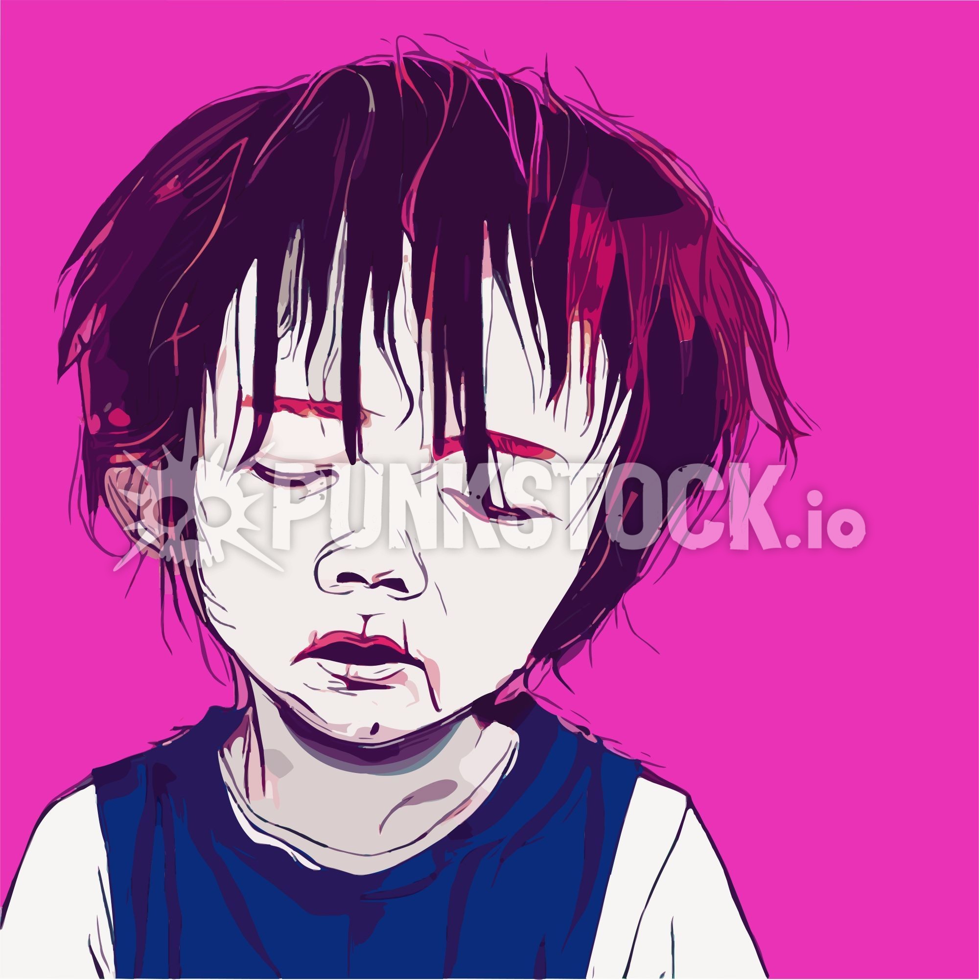Lonely kid boy vector graphic