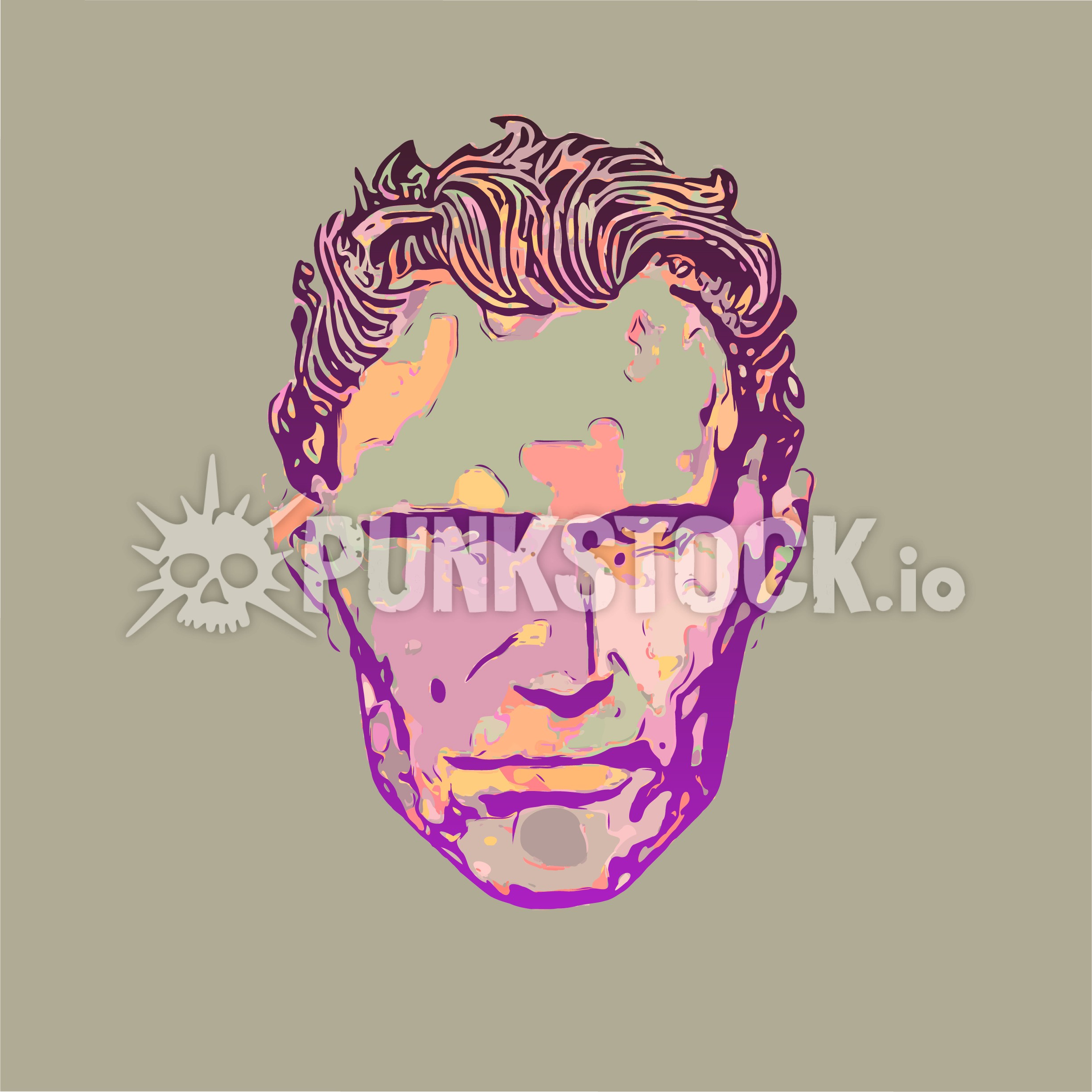 Man face head vector graphic