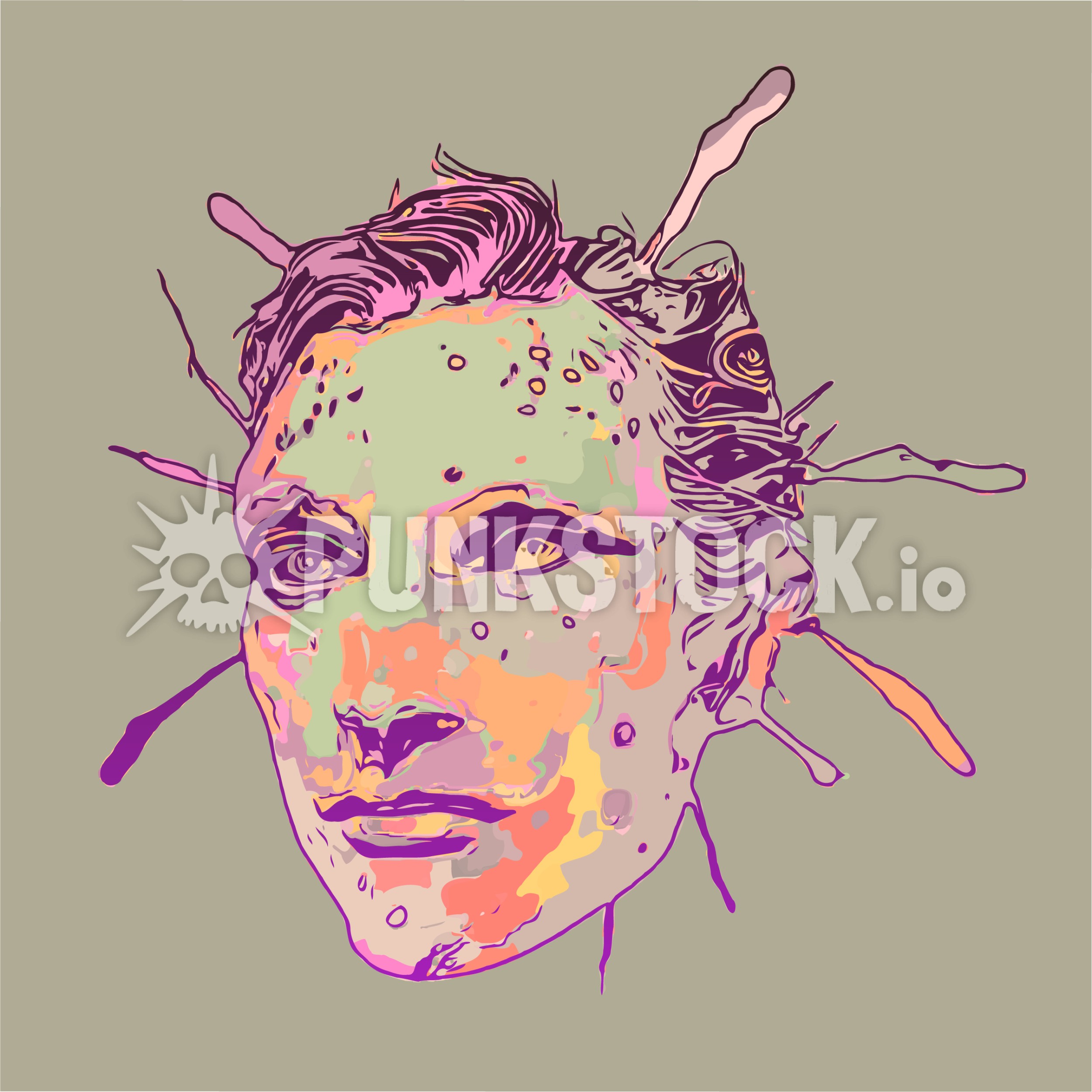 Man face head vector graphic