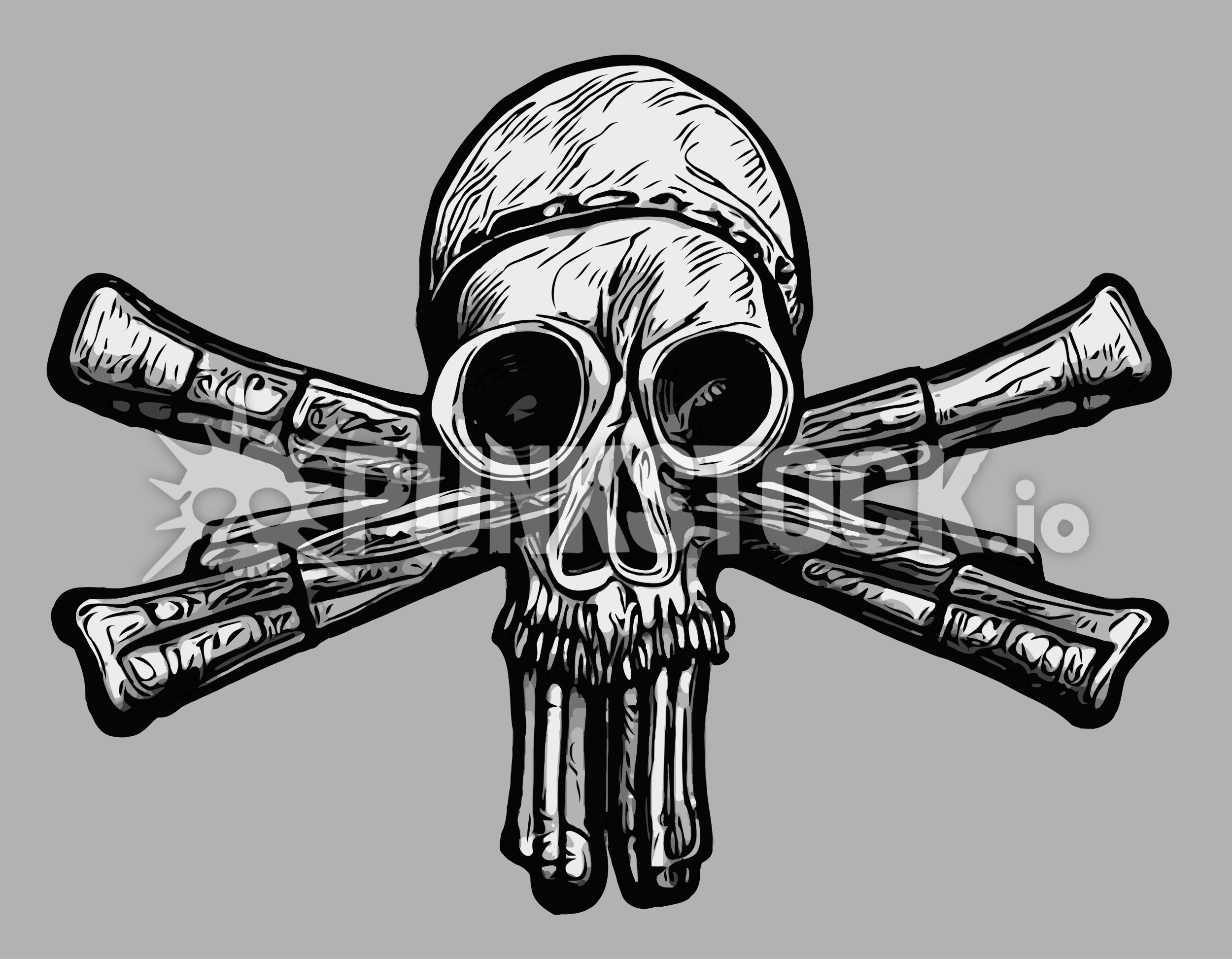 Crossbones cross bones skull vector graphic