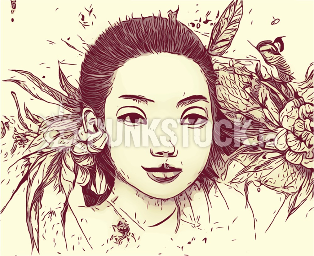 Girl woman beautiful vector graphic