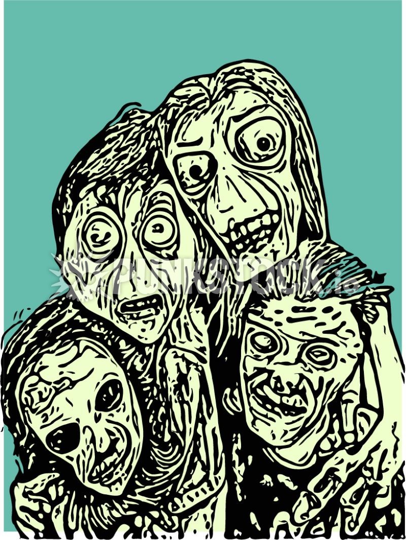 Zombie zombies friends vector graphic