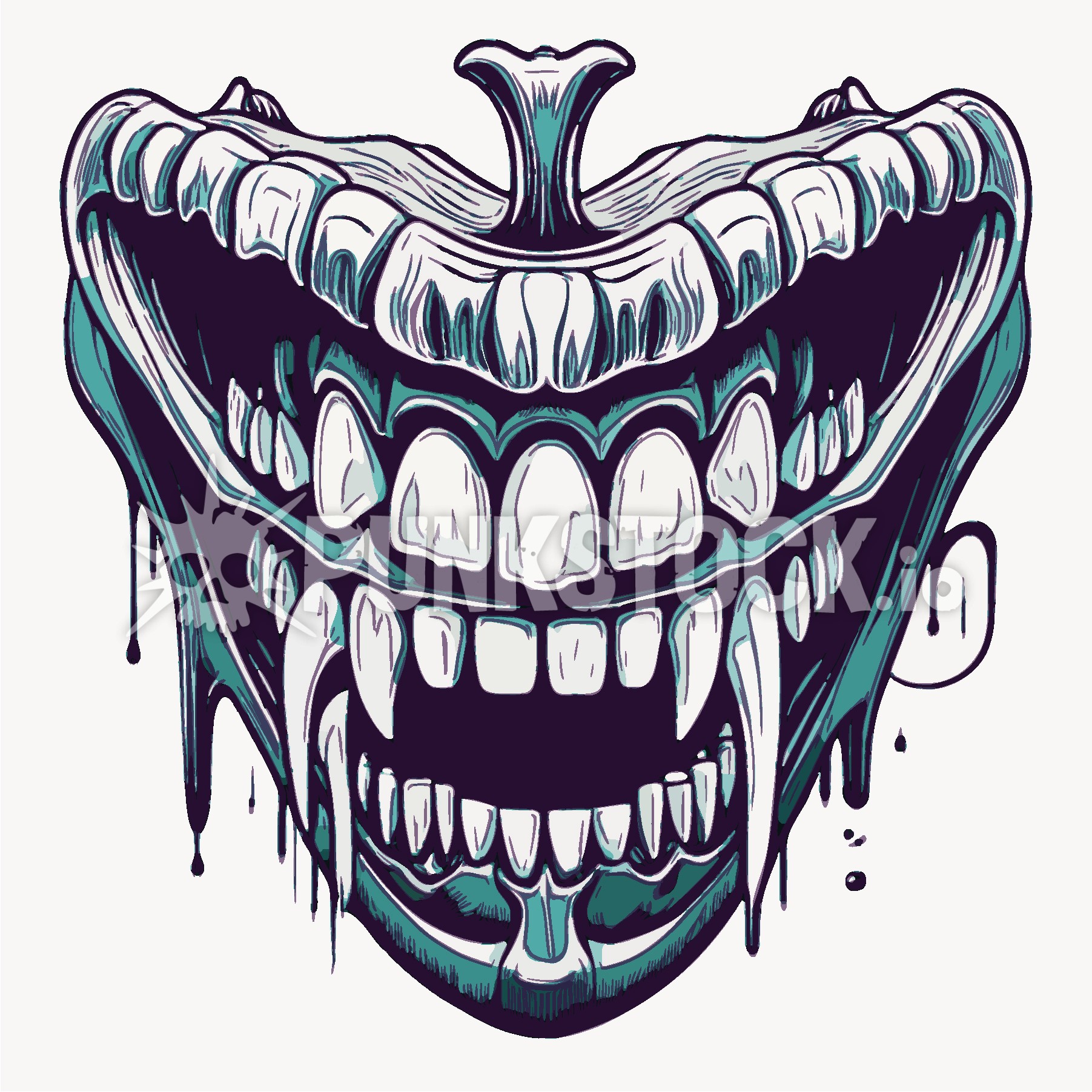 Mout big mouth teeth vector graphic