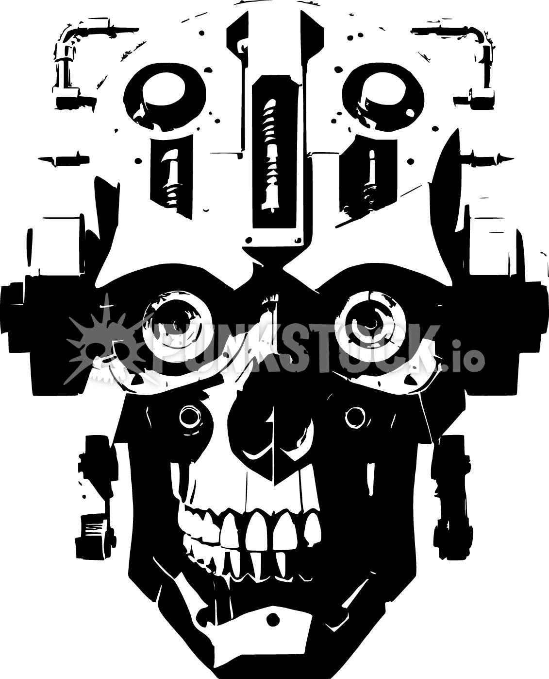 Skull skulls robot vector graphic
