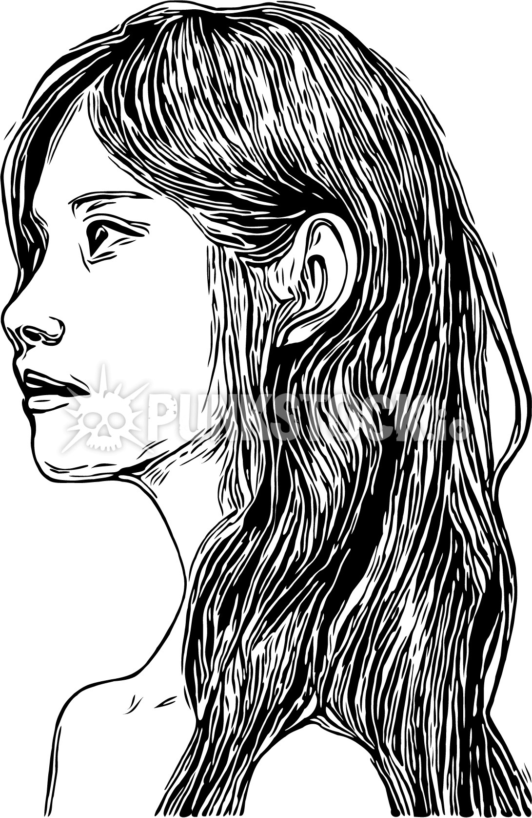 Girl woman pretty vector graphic